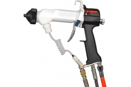 How is HDA-1020 manual electrostatic spray gun works?
